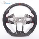 Red Stripe CRV Honda Carbon Fiber Steering Wheel Black Leather 350mm
