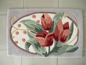 Wholesale Traditional Flower Handtufted Acrylic Mat 50x80CM from china suppliers