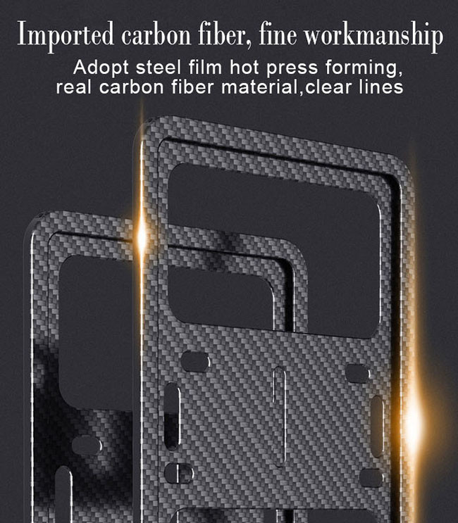 Scratch Resistant Lightweight Carbon Fiber License Plate Frame