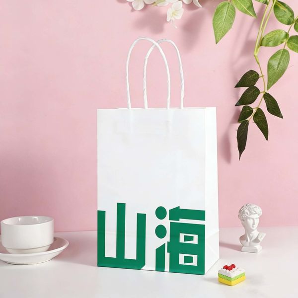 Recyclable Twisted Handle Paper Bag Biodegradable Shopping Gift Bags Reusable
