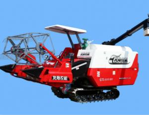 China Full Feeding Whirling Unloading Rice And Wheat Combine Harvester 74kw on sale