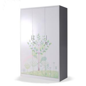 Wholesale 3 Doors metal clothing locker Wardrobe Steel Almirah Cabinet Design from china suppliers