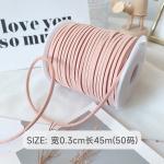 3mm Suede Leather Velvet Ribbon ISO9001 Blue Velvet Ribbon Wired