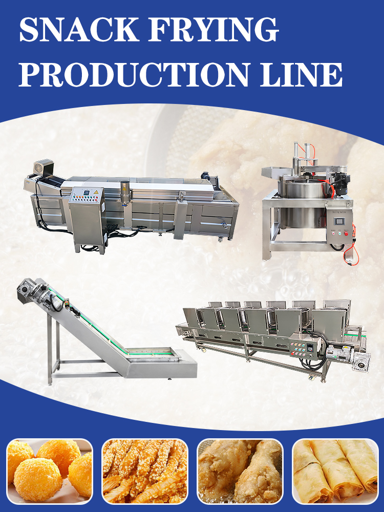 Stainless Steel 304 Made Snack Mixed Frying Machine for Fried Peanuts Production
