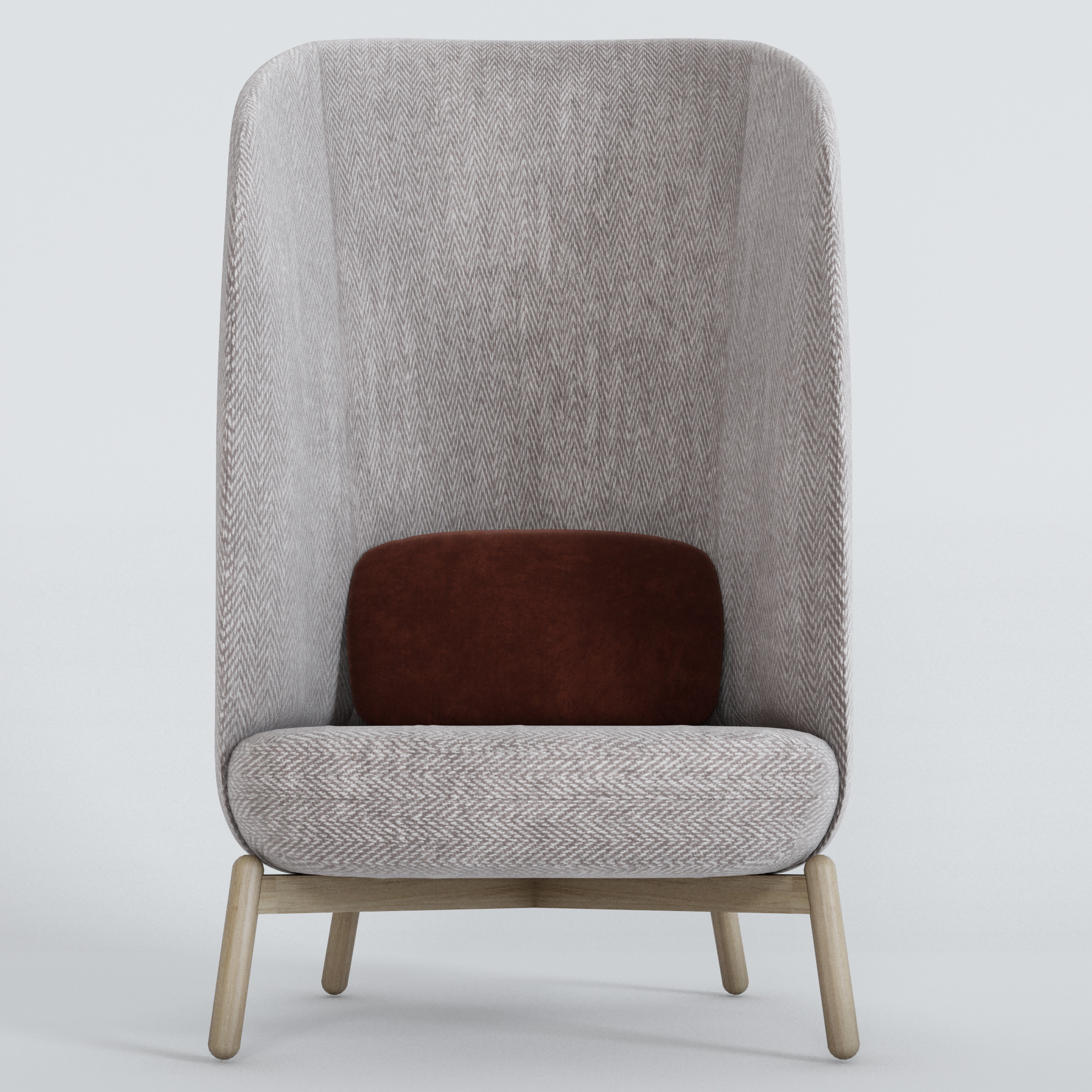 Fabric + Wood Plushalle Easy Nest Chair Hotel Interior Decor