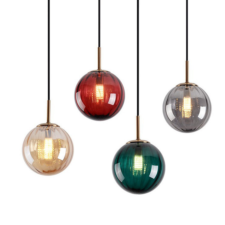 15CM Colorful Decorative Kid Room Glass Nordic Pendant Light