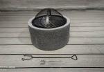 Powder Coated Firepit Keep 5-6 Years Outdoor Charcoal Grill Included Zinc Plated
