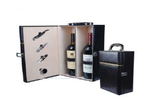 Wholesale Matt Finish Wooden Wine Box Customized Diamond Pattern PU Leather from china suppliers