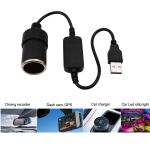 USB A Male to 12v Car Cigarette Lighter Socket Female Power Converter Cable