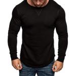 Manufacturer Fashionable Spandex Polyester Long Sleeve Muscle Slim Blank Men T