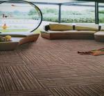Grey Hotel Carpet Flooring / Large Commercial Rugs Machine Woven Technics