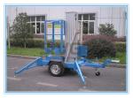 Vertical Aluminium Alloy Truck Mounted Man Lift , Single Mast Electric Boom Lift