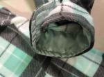 Long Sleeves Green Womens Plaid Flannel Shirts 100% Polyester