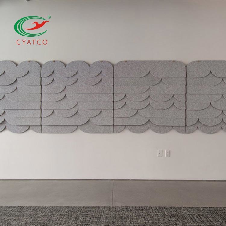 Recycled PET 3D Polyester Fiber Acoustic Panel Mildewproof Durable