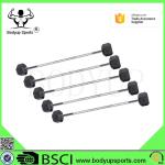 Commercial Fixed Rubber Barbell , Gym Barbell Set For Bodybuilding Fitness