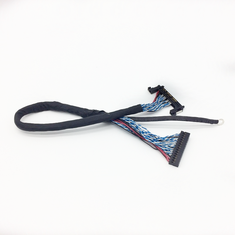 ODM OEM RoHS Compliant Nylon Tube 40 Pin Anti-Oxidation Extension Lcd LVD TV Wire Harness