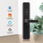 Password Wifi Bluetooth Door Lock 70mm Tuya Glass Door Lock For Apartment