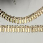 Custom ladies handbag diamond hardware gold metal chain for handle bag
