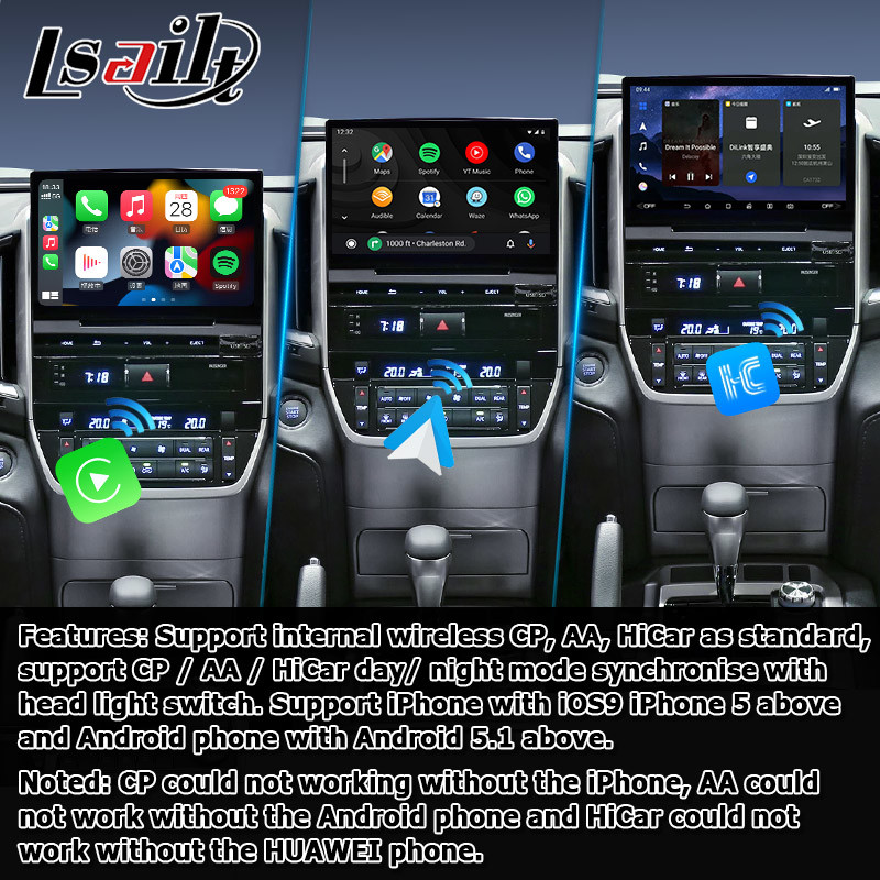 Car Android 13 navigation box for Toyota LC200 GXR Fujitsu unit Carplay waze youtube rear view etc