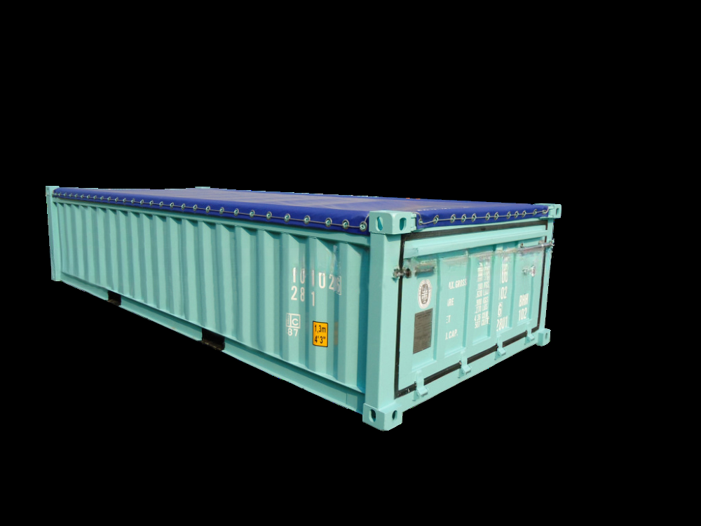 20ft Half Height Soft Open Top Container with Tarpaulin Roof Cover BV Certified High Capacity Bulk Ore Storage Solution