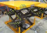 350kg Hydraulic Electric Mobile Double Scissor Lift Table Cart 70" Max Height