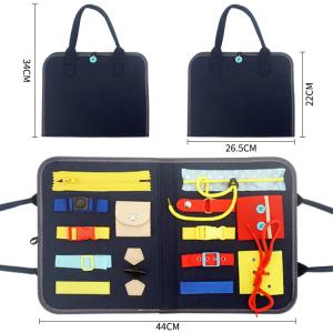 Wholesale Felt Busy Board Montessori Toys for Toddler, Montessori Educational Busy playboard with latches from china suppliers