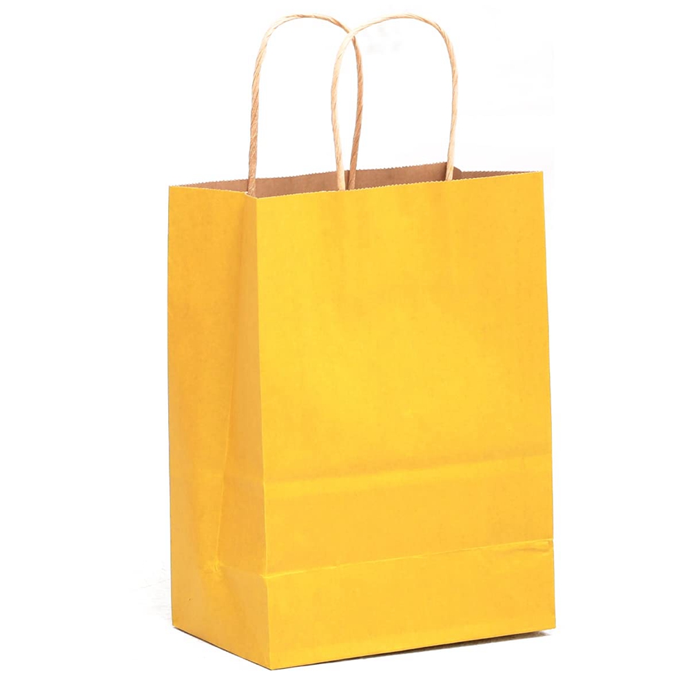 Hand Length Handle Custom Print Eco Friendly Luxury Kraft Paper Bags with Competitive