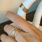 Elegant 18K Gold Plated Wedding Nova Band Stainless Steel Rings for Girls