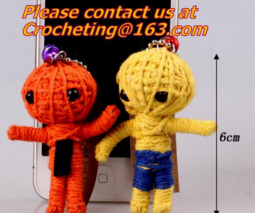 Crochet Doll toys knitting wool stuffed doll toy for phone Accessories Children