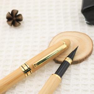 Wholesale Natural Color Creative Stationery Bamboo Barrel Pen Style Convenient Brush Pen from china suppliers