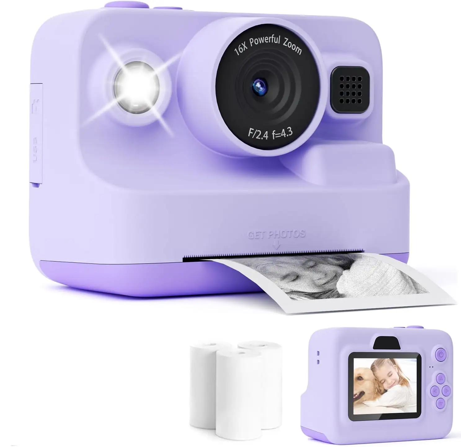 X11S Mini Dual Lens Kids Camera 1080P Bunny Cartoon Children Camera Adorable Toy Kids Selfie Digital Camera As Gift Prize