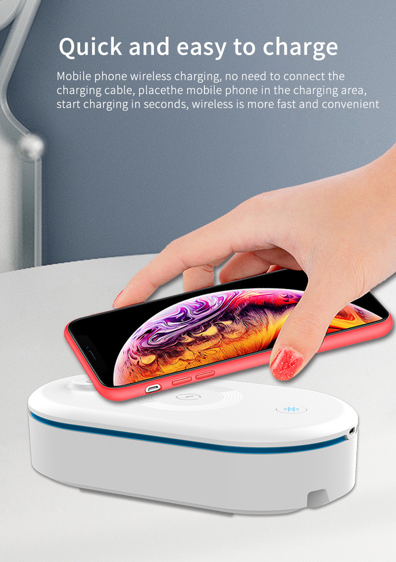 15W 4 in 1 Multifunctional Wireless Charger with UV Disinfection
