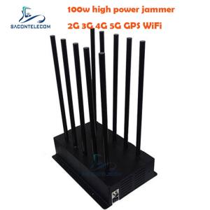 Wholesale Lojack 100w 5G Signal Jammer Blocker 40m Radius Indoor VHF UHF from china suppliers