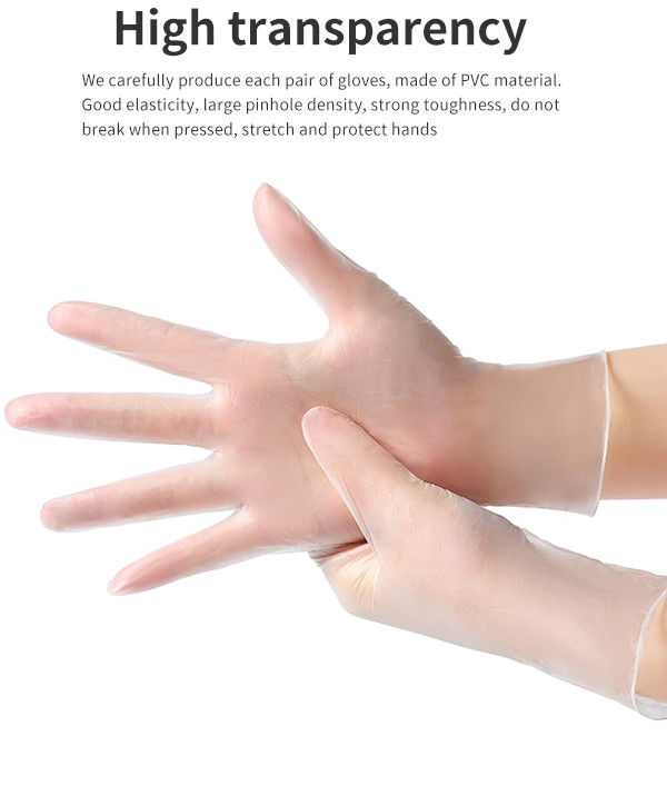 Kitchen Household Clean Food Inspection Pvc Gloves Disposable