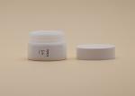 15g Cosmetic Cream Containers , White Ceramic Glass Face Cream Jars PETG Screw