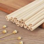 Reusable Natural Bamboo 19cm Disposable Bamboo Straws For Coffee Cocktail