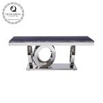 Italian Style Length 130cm Square Marble Coffee Table Stable Stainless Steel