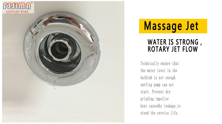 72" Air Massage Bathtubs With Heater Two Side Glass Window Computer Control