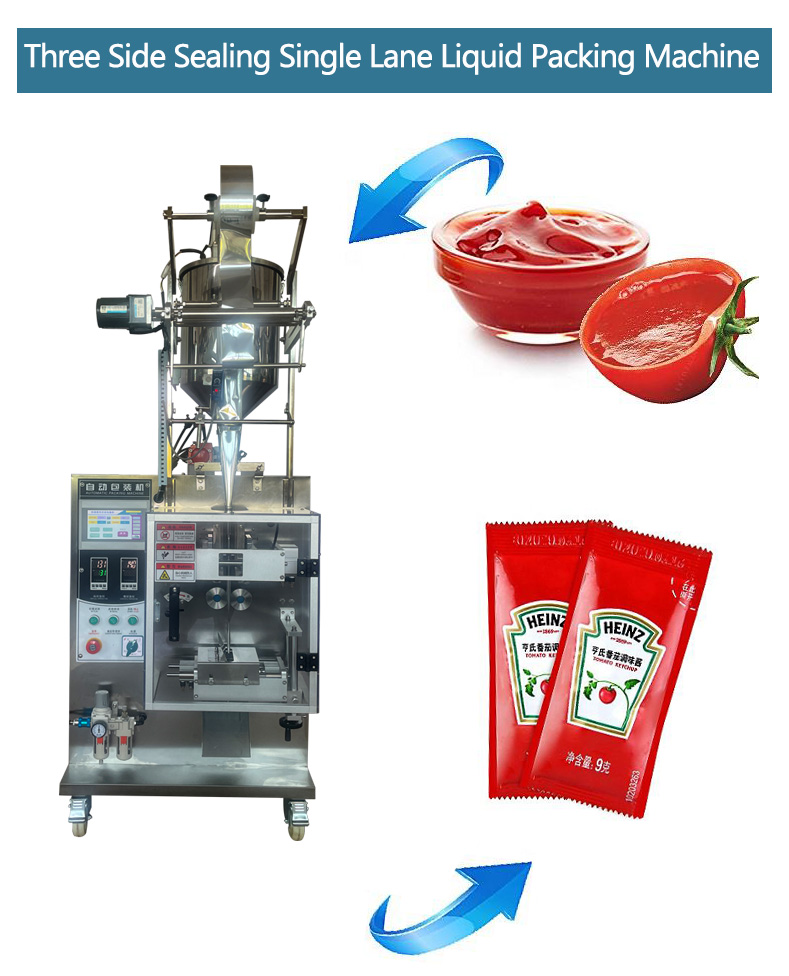 Plastic Packaging Material FK-1Y Full Automatic Chili Sauce Sachet Vffs Packing Machine