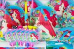 78pcs/2017 Luxury Kids Birthday Party Decoration Set Mermaid Ariel Theme Party
