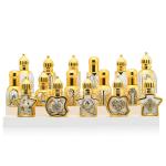 Beauty Packaging Mini Glass Roll On Bottles 12ml For Perfume Packaging Golden