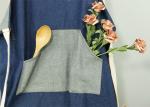 Men Women Chef Works Aprons Waterproof Cotton Webbing Strap Denim Splicing