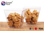Square Disposable Plastic Dessert Cup Transparent 7 Oz Eco Friendly