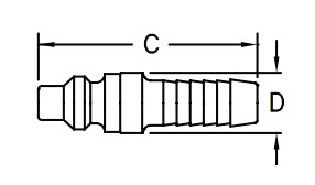 0.25'' Manual Operation Pneumatic Quick Release Coupling
