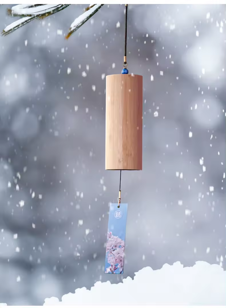Customized Bamboo Wind Chimes Chime for Sound Healing Meditation and Calming Emotions Classic Home Decoration Good Gift