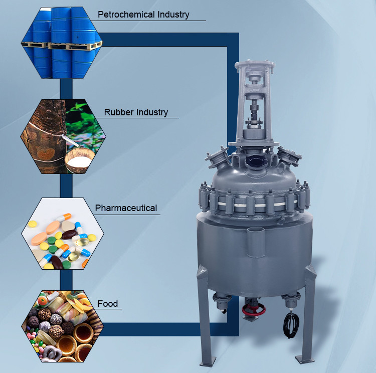 200L Lab Glass Reactor Chemical Enamel Reactor High Pressure Resistance
