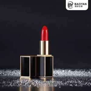 Wholesale Black Casing Red Glitter Lipstick Nourishing Long Wearing ODM OEM from china suppliers