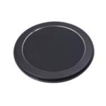 Round Shape Wireless Cell Phone Charger Aluminium Alloy Rubber Coated With QI