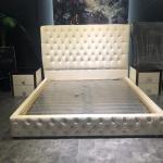 Dark Brown Leather Bedside Tables With Glass Top Hotel Vill