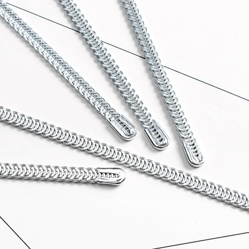 Silver 1.2mm Stainless Steel Corset Boning , Metal Spiral Boning For Corsets